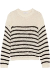 IRO Lolita striped open-knit cotton-blend sweater