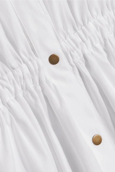 Shop Kenzo Embellished Cotton-poplin Shirt Dress