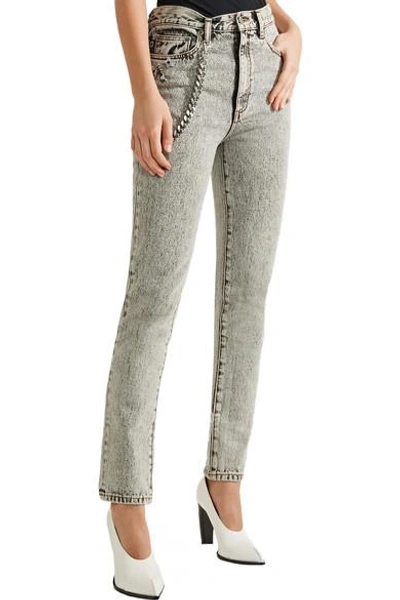 Shop Marc Jacobs Embellished Appliquéd High-rise Skinny Jeans