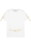JW ANDERSON Canvas-trimmed cotton-jersey T-shirt