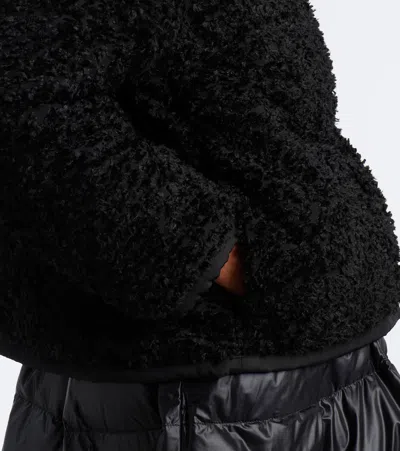 Moncler Black Boucle Loop Sittelles Mini Down Jacket In Black