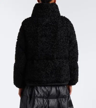 Moncler Black Boucle Loop Sittelles Mini Down Jacket In Black