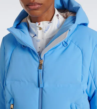 Bogner Hooded Padded Down Jacket In Blue