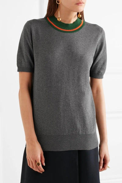 Shop Marni Striped Cotton Sweater