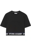OPENING CEREMONY Cropped cotton-jersey T-shirt