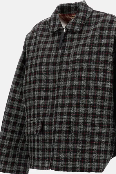 Marni Checked Wool Jacket In Multi