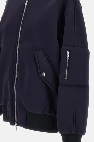 Plan C Zippered Bomber In Blue