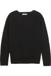 VINCE Tie-back ribbed cotton and cashmere-blend sweater