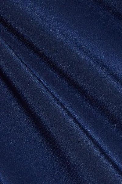 Shop Michelle Mason Open-back Asymmetric Silk-satin Gown