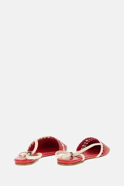 Hereu Ruby Slingback Flats In Red