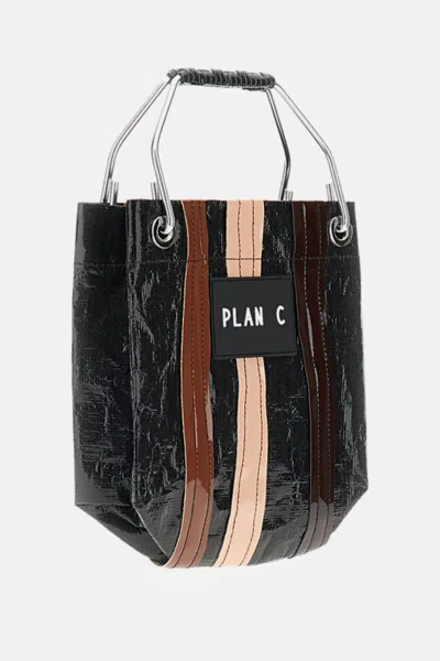 Plan C Small Shopper In Black