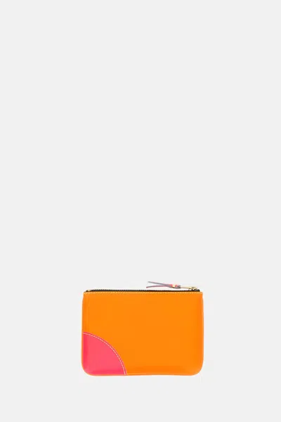 Comme Des Garçons Play Panelled Leather Zip Wallet In Yellow