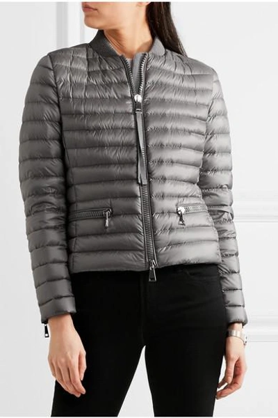 Shop Moncler - Blen Quilted Shell Down Jacket - Gray