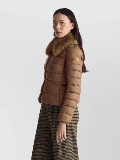 Peuterey Down Coat In Brown