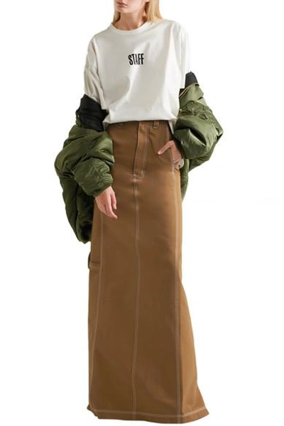 Shop Vetements + Carhartt Denim Maxi Skirt