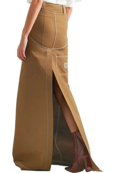 Shop Vetements + Carhartt Denim Maxi Skirt