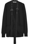 GIVENCHY Buckle-embellished wool and silk-blend cardigan
