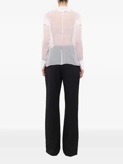 Givenchy Ruffled Silk-chiffon Blouse In White