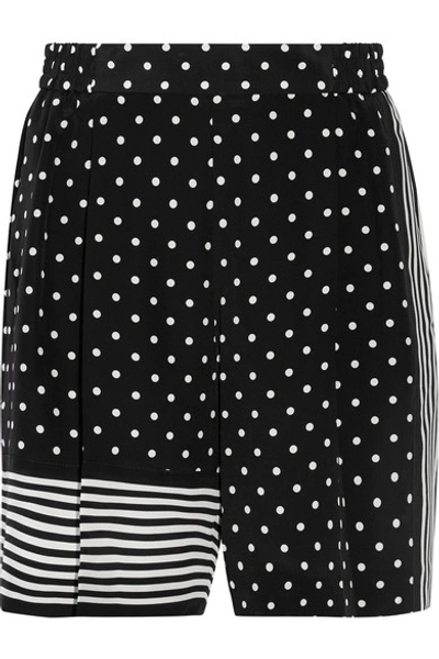 Stella Mccartney Zandra Printed Silk Crepe De Chine Shorts In Black