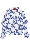 RONALD VAN DER KEMP Floral-print cotton-voile blouse