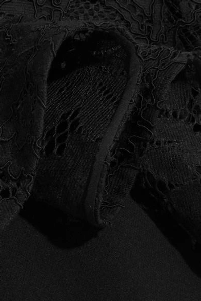 Saint Laurent Sleeveless Lace Peplum Pencil Dress, Black | ModeSens