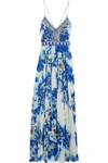 CAMILLA Crystal-embellished printed silk and crepe de chine maxi dress