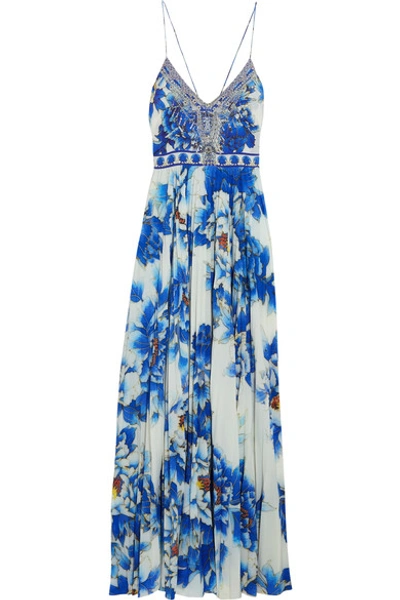 Camilla Crystal-embellished Printed Silk And Crepe De Chine Maxi Dress