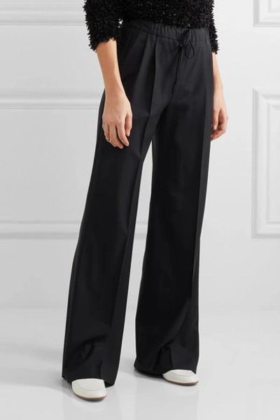 Shop Max Mara Wool-twill Wide-leg Pants