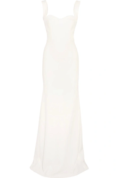 Victoria Beckham Curved Cami Fitted Dress In White | ModeSens