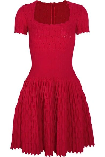 Shop Alaïa Knitted Mini Dress