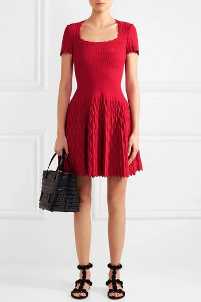 Shop Alaïa Knitted Mini Dress