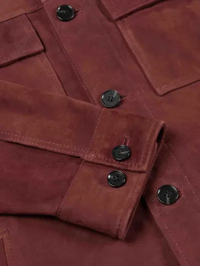 Arma Mex Suede Button-up Jacket In Brown | ModeSens