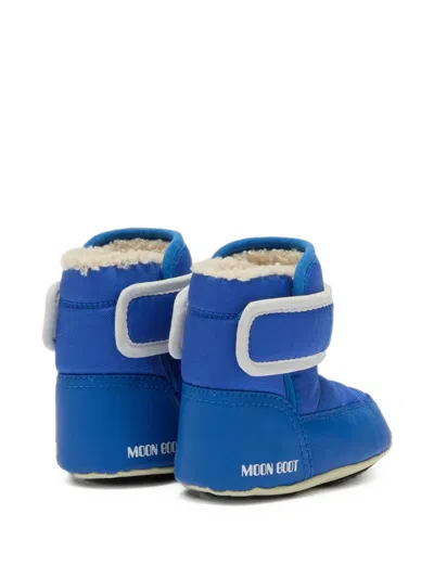 Moon Boot Touch-strap Boots In Blue