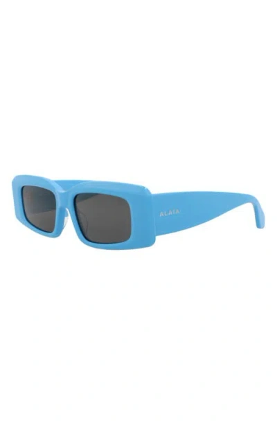 Alaïa 53mm Rectangular Sunglasses In Blue