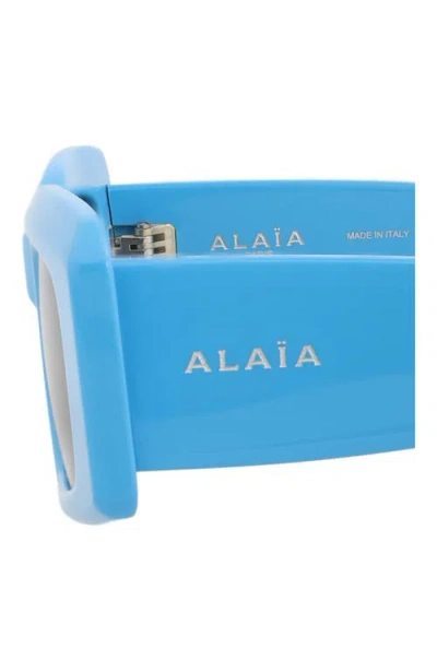 Alaïa 53mm Rectangular Sunglasses In Blue