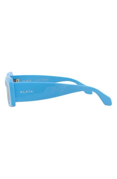 Alaïa 53mm Rectangular Sunglasses In Blue