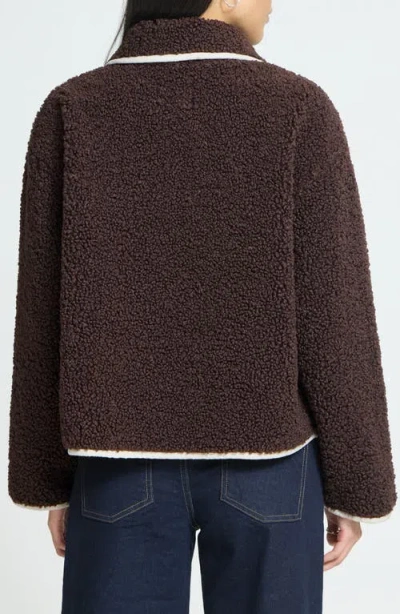 Ichi Teddy Cropped Jacket In Multi