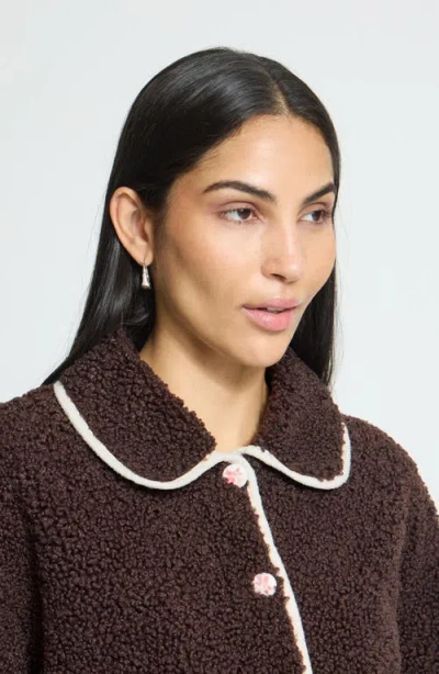 Ichi Teddy Cropped Jacket In Multi
