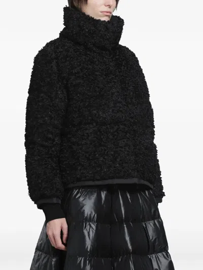 Moncler Black Boucle Loop Sittelles Mini Down Jacket In Black