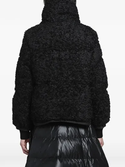 Moncler Black Boucle Loop Sittelles Mini Down Jacket In Black