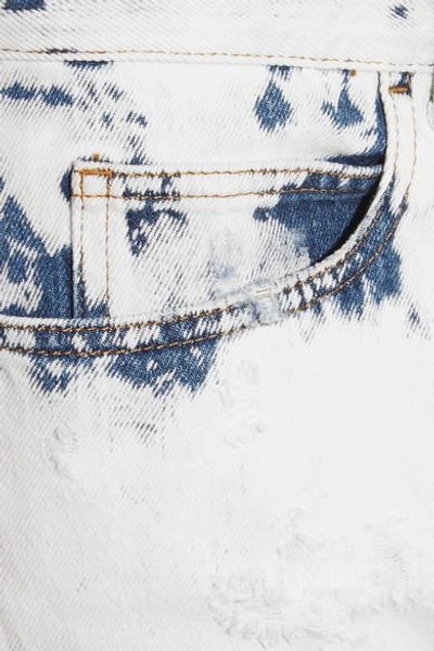Shop Gucci Distressed Boyfriend Jeans In Mid Denim
