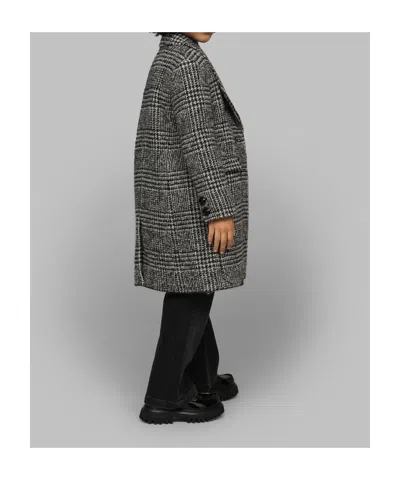 Dolce & Gabbana Checked Coat In Black