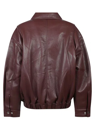 Agolde Collared Bomber Jacket In Brown