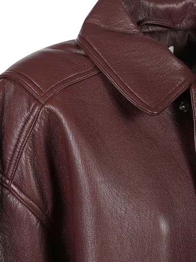 Agolde Collared Bomber Jacket In Brown