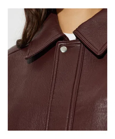 Agolde Collared Bomber Jacket In Brown