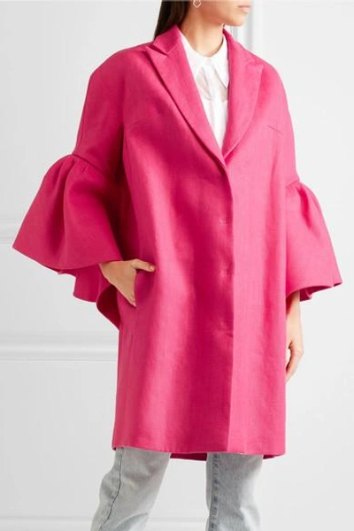 Shop Delpozo Linen Coat