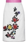 HOUSE OF HOLLAND Heart Breakers embroidered silk-organza skirt