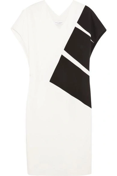 Shop Narciso Rodriguez Paneled Silk-blend Stretch-jersey Dress