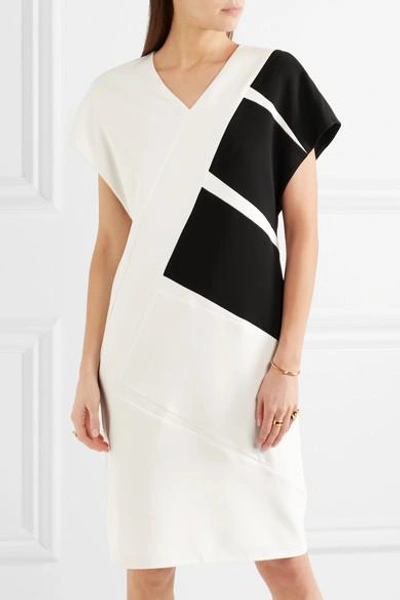 Shop Narciso Rodriguez Paneled Silk-blend Stretch-jersey Dress