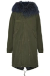 MR & MRS ITALY Shearling-lined cotton-canvas parka